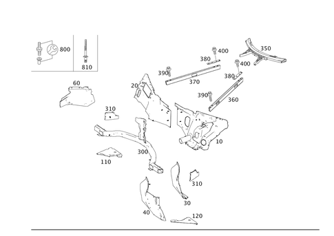 Fire Wall and Connection Parts for 2014 Mercedes-Benz SLS AMG #0