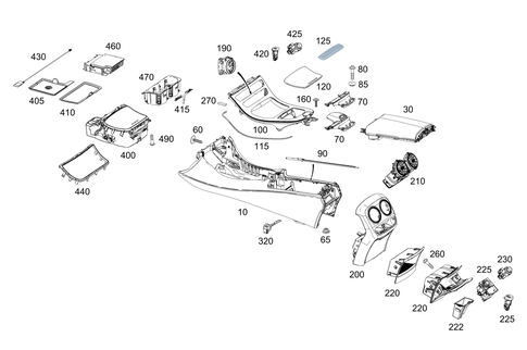 Housing with Tray, Armrest, and Ashtray for 2021 Mercedes-Benz CLS53 AMG #0