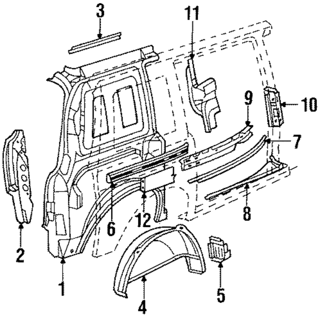 5255134 - Body: Inner Panel for Mopar Image