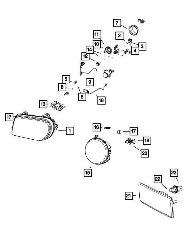 4806443AB - : Headlamp, Left for Mopar Image