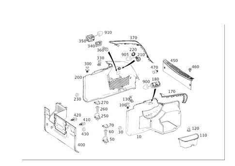 Luggage Compartment Covering for 2017 Mercedes-Benz S63 AMG #0