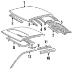 6314433030 - Body: Roof Bow for Toyota: Camry Image