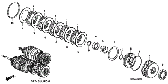 AT Clutch (3rd) (-'06) for 2004 Acura TL #0