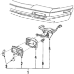 16512645 - Electrical: Fog Lamp Assembly for Oldsmobile: Cutlass Calais Image