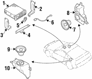 サウンドシステム Factory OEM Speaker Replacement Package for 1990-1996 Nissan