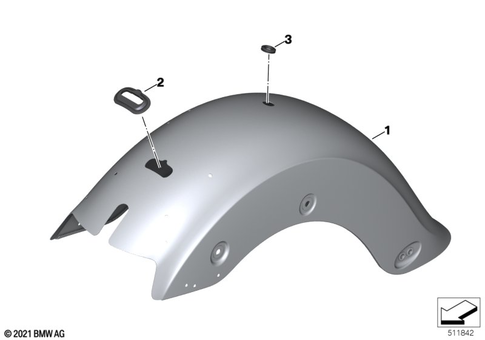 Rear Wheel Cover, License Plate Bracket for 2023 BMW-Motorrad R 18 B #0