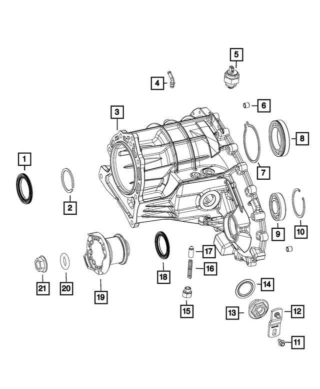68490495AB - Transfer Case and Power Transfer Unit: Front Case Half for Mopar Image