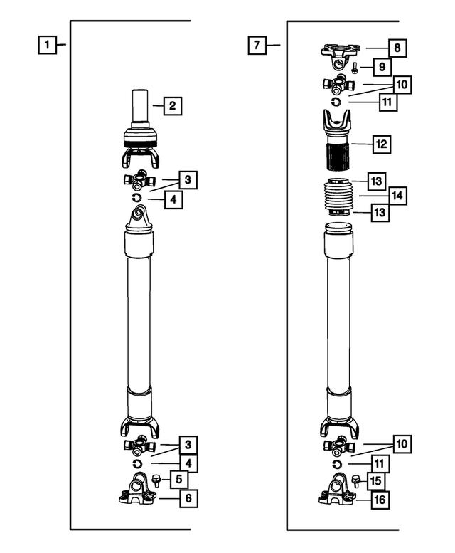 52123012AA - Rear Axle; Corporate 235 MM; Differential and Drive Line: Drive Shaft for Mopar Image