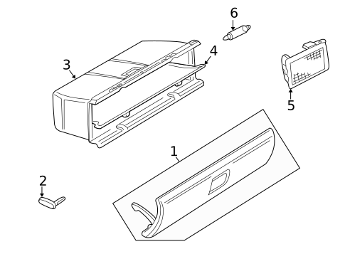 Glove Box for 2004 Land Rover Freelander #0