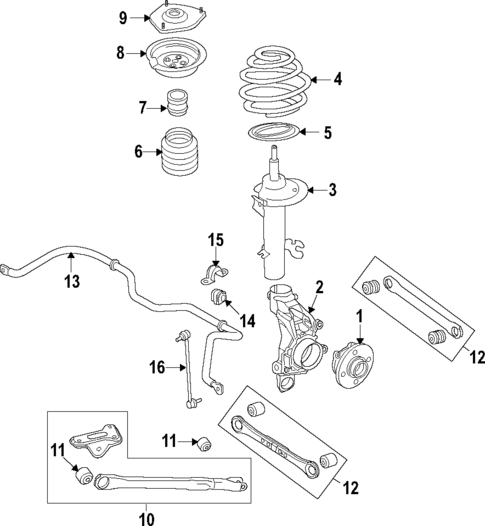 Rear Suspension for 2012 Land Rover Range Rover Evoque #0