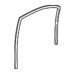 1996-2000 Honda Civic - Channel R Rear Door Run