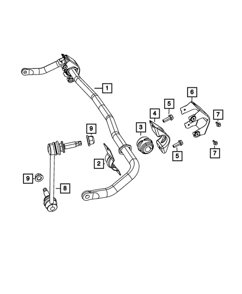 Front Stabilizer Bar for 2023 Chrysler 300 #0