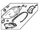 98163123509 - Electrical: Fog Lamp Assembly for Porsche: Boxster, Cayman Image