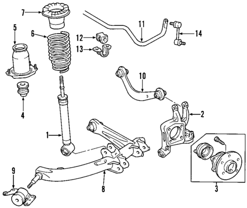 Rear Suspension for 2005 Toyota Celica #1