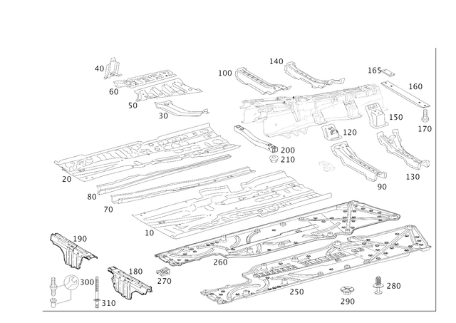 2206190714 - Substructure: Holder for Mercedes-Benz: CL63 AMG, CL65 AMG, S63 AMG Image image