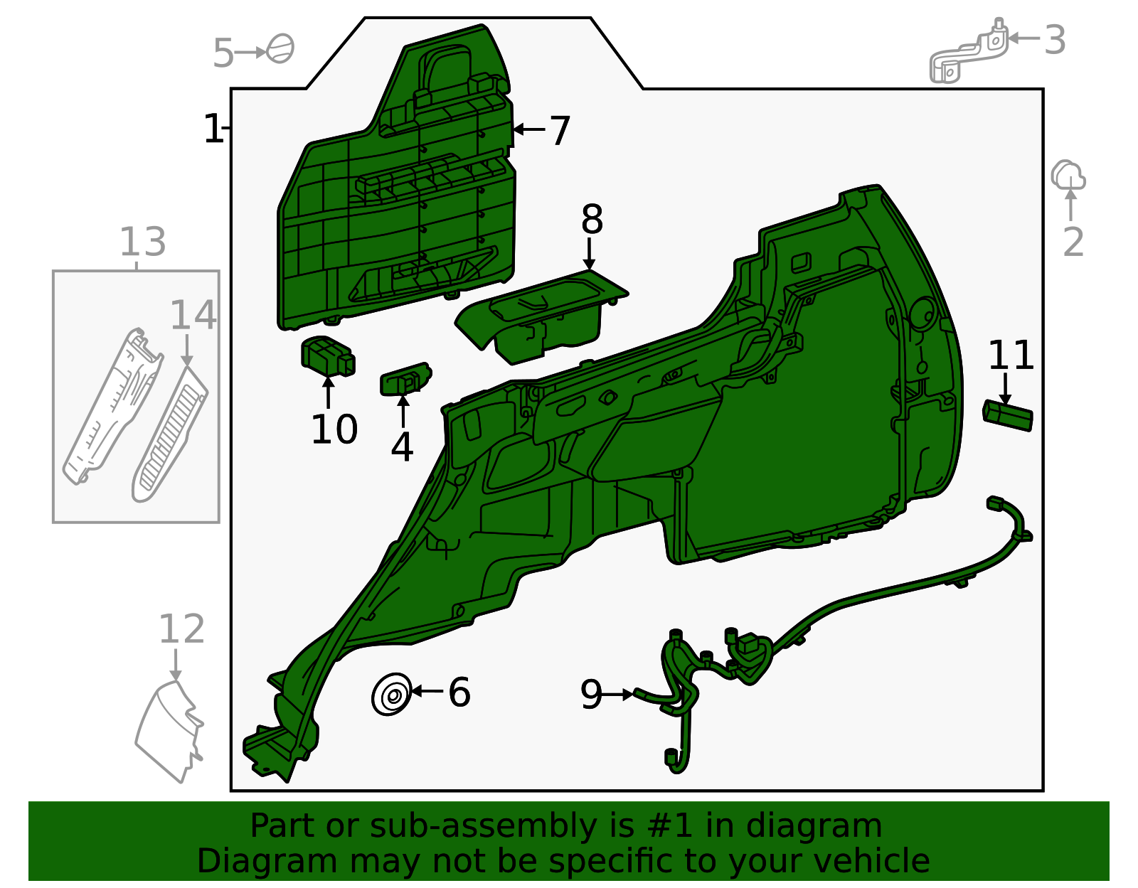 62510-0C200-C0 - Interior Quarter Panel Trim Panel 2023-2024 Toyota ...