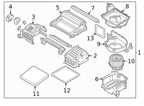 Blower Motor & Fan for 2025 Genesis GV60 #1