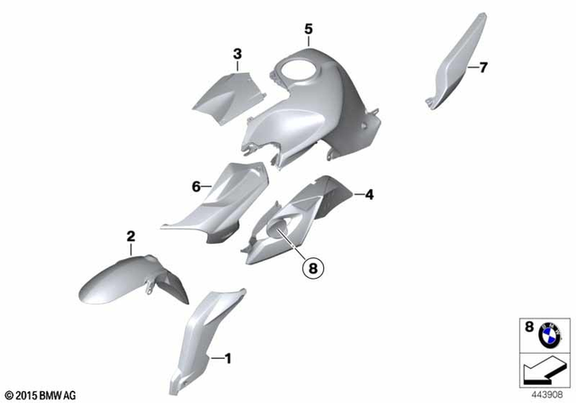 46617686597 - Body Equipment: Front Wheel Fender -  for BMW-Motorrad Image