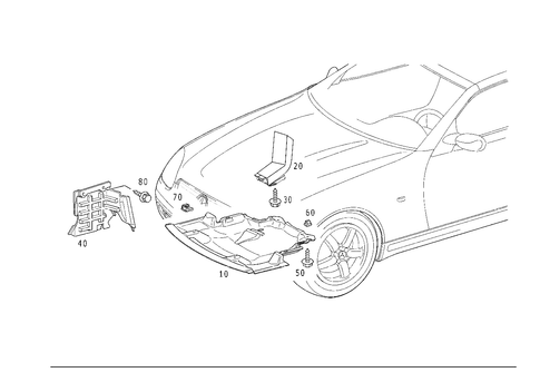 Engine Compartment Panelling for 2003 Mercedes-Benz SLK230 #0
