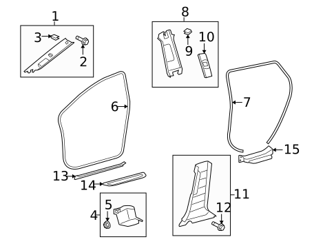 Interior Trim - Pillars for 2009 Pontiac Vibe #0