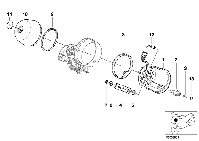 62122306885 - : Screw - M 2X6 for BMW-Motorrad Image