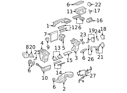Evaporator & Heater Components for 2009 Cadillac DTS #0
