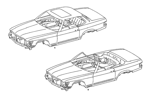 Body Shell for 1985 Mercedes-Benz 380SL #0