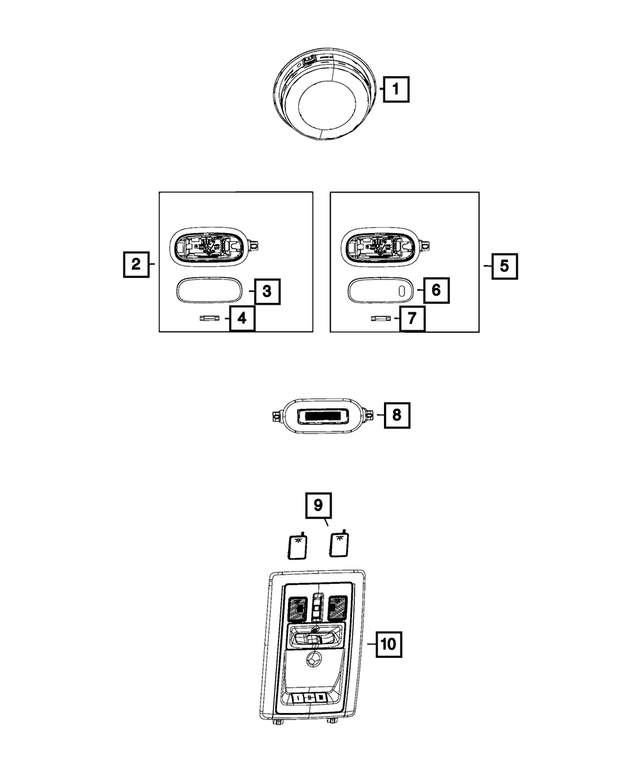68102487AA - Electrical: Courtesy Lamp Lens for Mopar Image