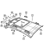 5108266AC - Interior Trim: Overhead Console Retainer for Mopar Image