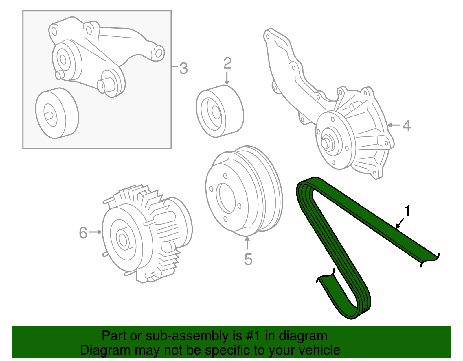 2005-2023 Toyota Serpentine Belt 90916-02708 | Toyota Parts
