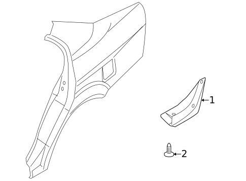 Exterior Trim - Quarter Panel for 2005 Suzuki Verona #0