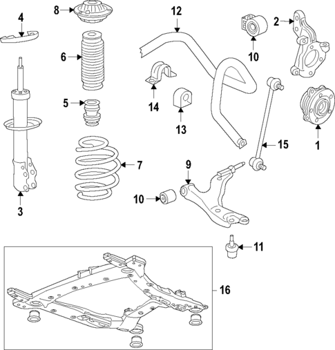 Front Suspension for 2021 Chevrolet Blazer #0