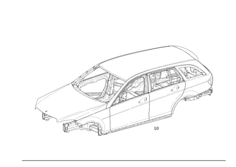 Body-in-White for 2012 Mercedes-Benz C350 #0