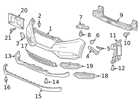 Bumper & Components - Front for 2019 Honda HR-V #0