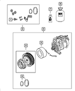 68025879AA - Air Conditioners and Heaters: Pulley Bolt for Chrysler: 200, 300, Town &amp; Country | Dodge: Avenger, Challenger, Charger, Dakota, Durango, Grand Caravan, Journey, Ram 1500 | Fiat: 500 | Jeep: Grand Cherokee | Ram: 1500, 2500, 3500, C/V, Dakota Image