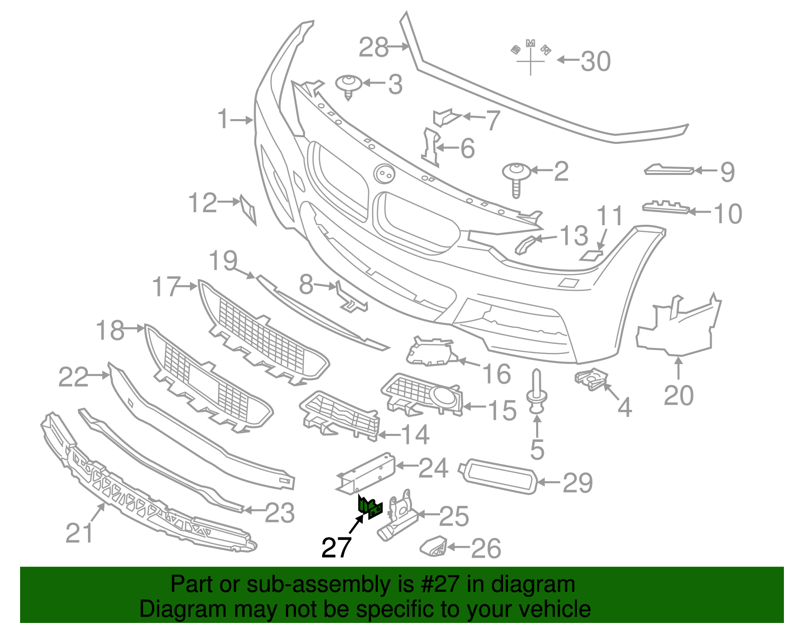 7o5 51647245795 - 2012-2021 BMW Outer Support (51-64-7-245-795