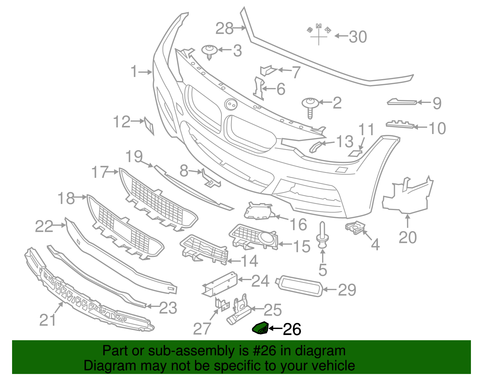 51117268479 - 2012-2021 BMW Damper for Curb Descent (51-11-7