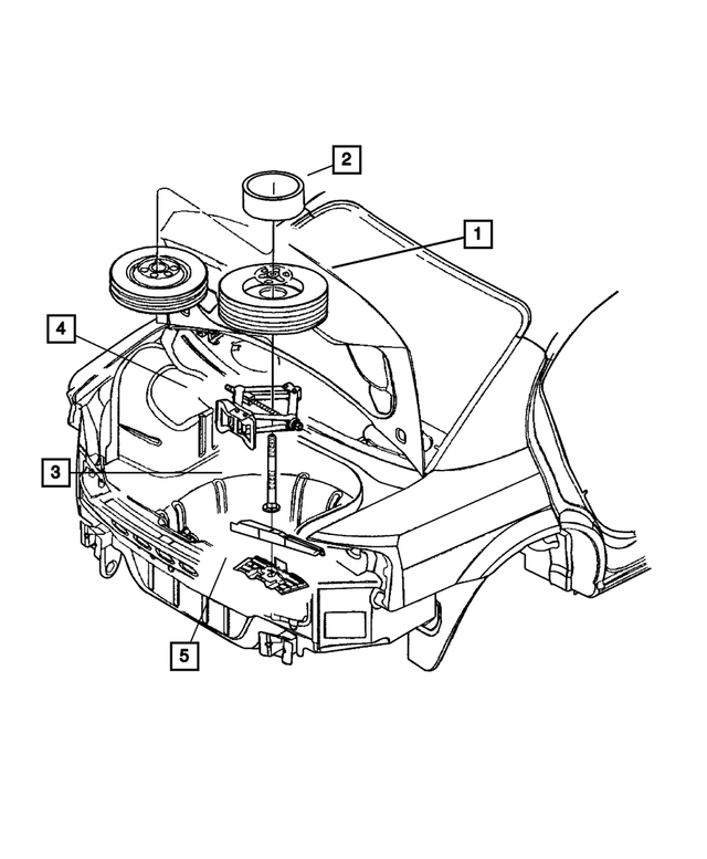 4580063AB - Wheels, Covers and Jacks: Spare Tire Cover Support for Mopar Image
