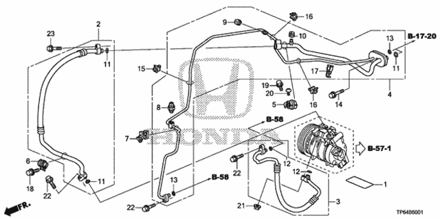 A/C Hoses - Pipes (L4) for 2012 Honda Crosstour #0