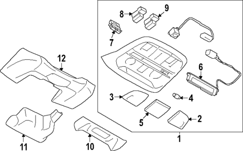 Overhead Console for 2025 Subaru Impreza #0