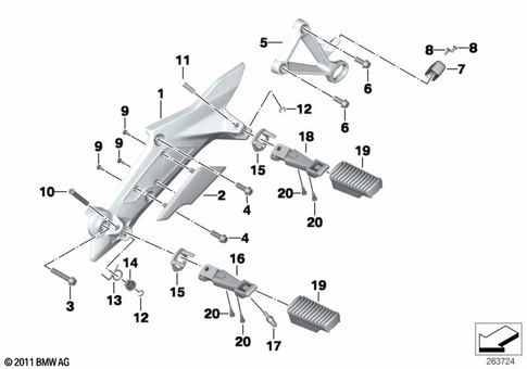 Footrests for 2011 BMW-Motorrad K 1600 GT #0