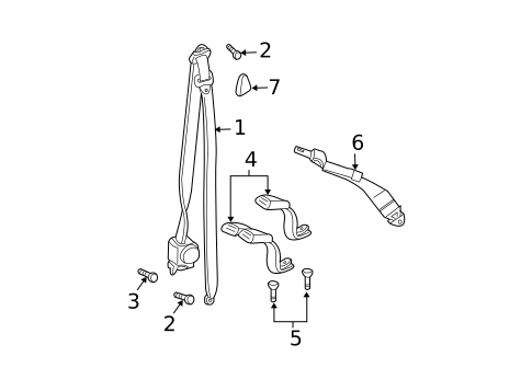 Rear Seat Belts for 1999 Dodge Dakota #0