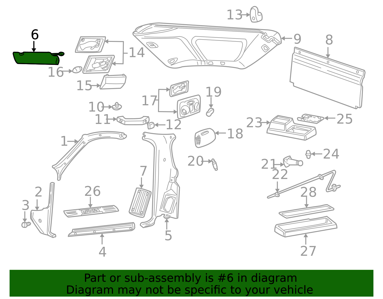 2005-2009 Mazda Sun-Visor 1F81-69-210 | OEM Parts Online