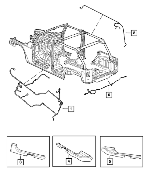 Wiring-Body and Accessories for 2012 Jeep Wrangler #0