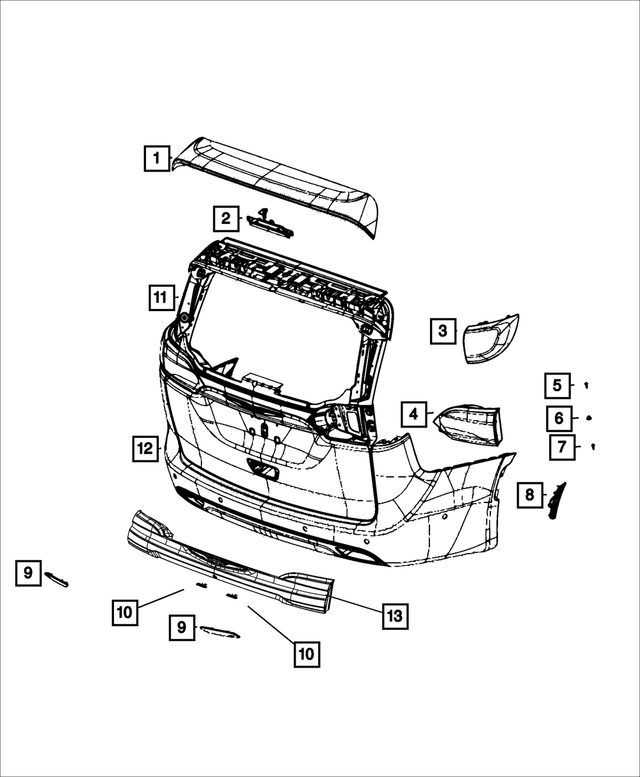 68424931AC - : Tail Lamp, Left for Mopar Image