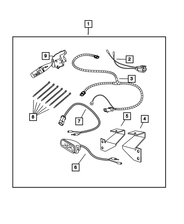 68020202AA - : Fog Lamp Bracket, Right for Mopar Image