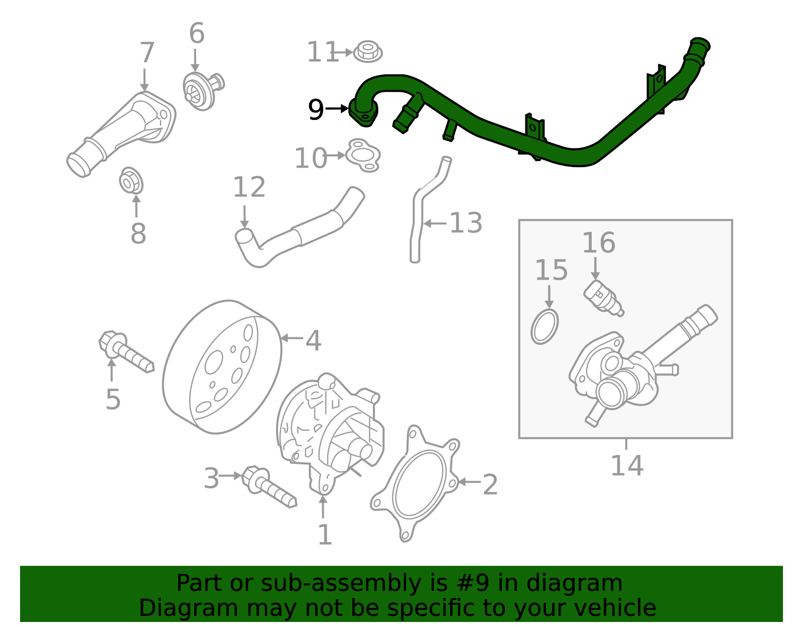 2016-2021 Hyundai Water Pipe 25457-2B712 | MotorMotor