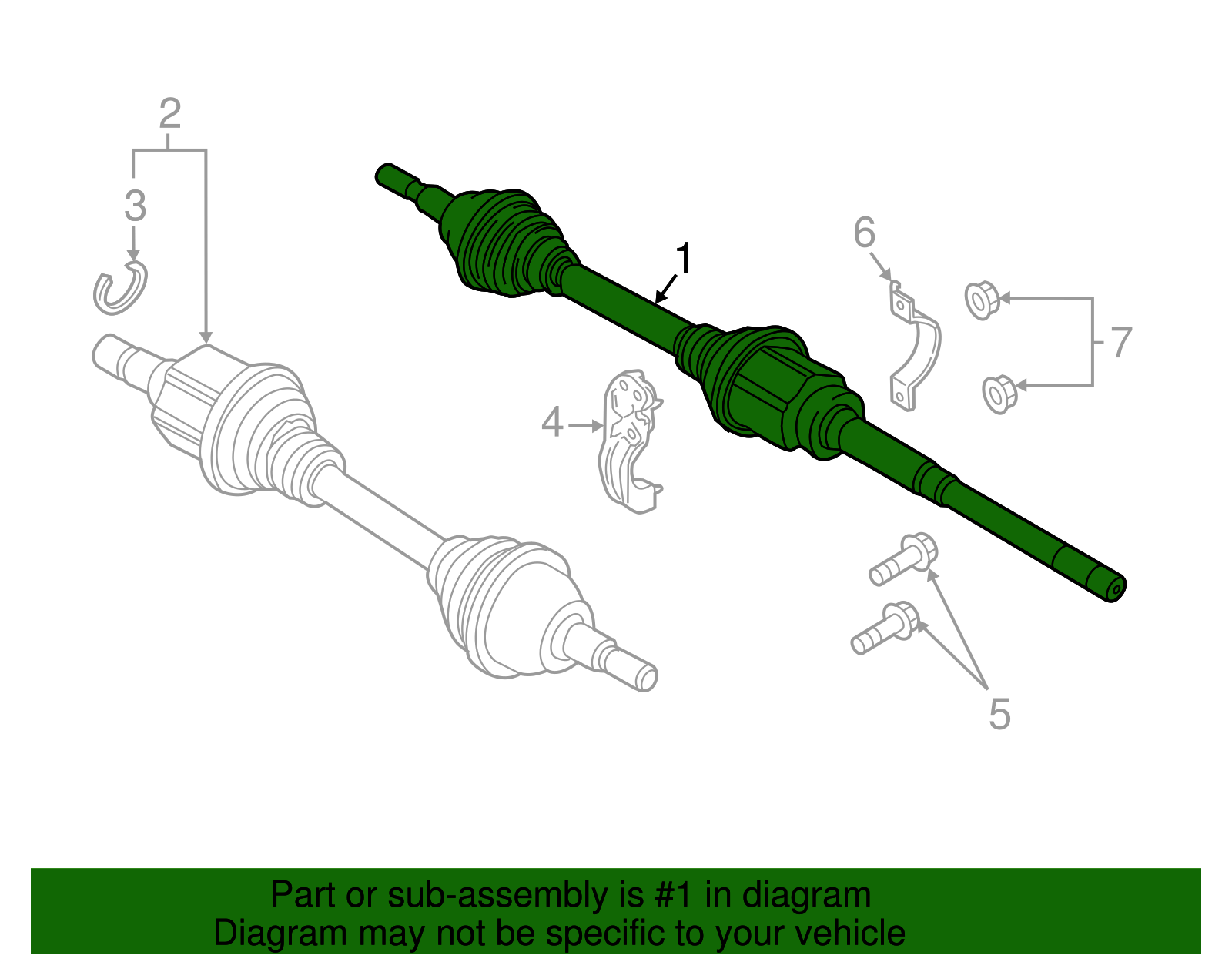 TX-878 - Motorcraft™ Cv Axle Assembly - 2017-2018 Ford