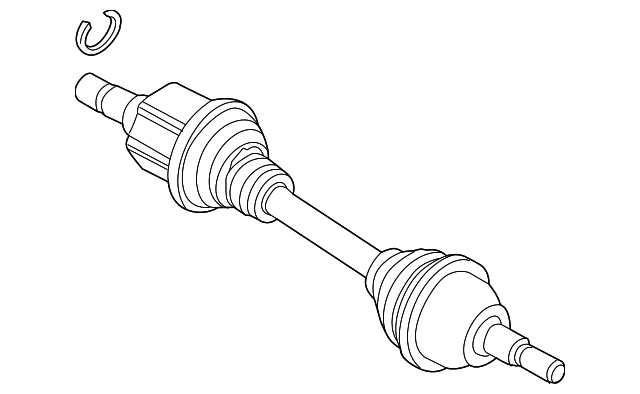outer 2015-2018 Ford Axle Assembly - Driver's Side (LH) F2GZ-3B437