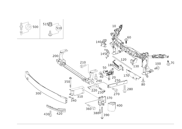 9907511 - Cowl, Front Panel: Pan Head Screw for Mercedes-Benz Image image